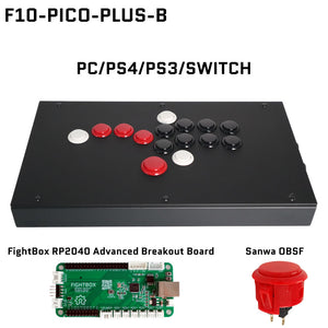 FightBox F-PICO-PLUS All Button Leverless Arcade Game Controller for PC/PS/SWITCH