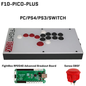 FightBox F-PICO-PLUS All Button Leverless Arcade Game Controller for PC/PS/SWITCH