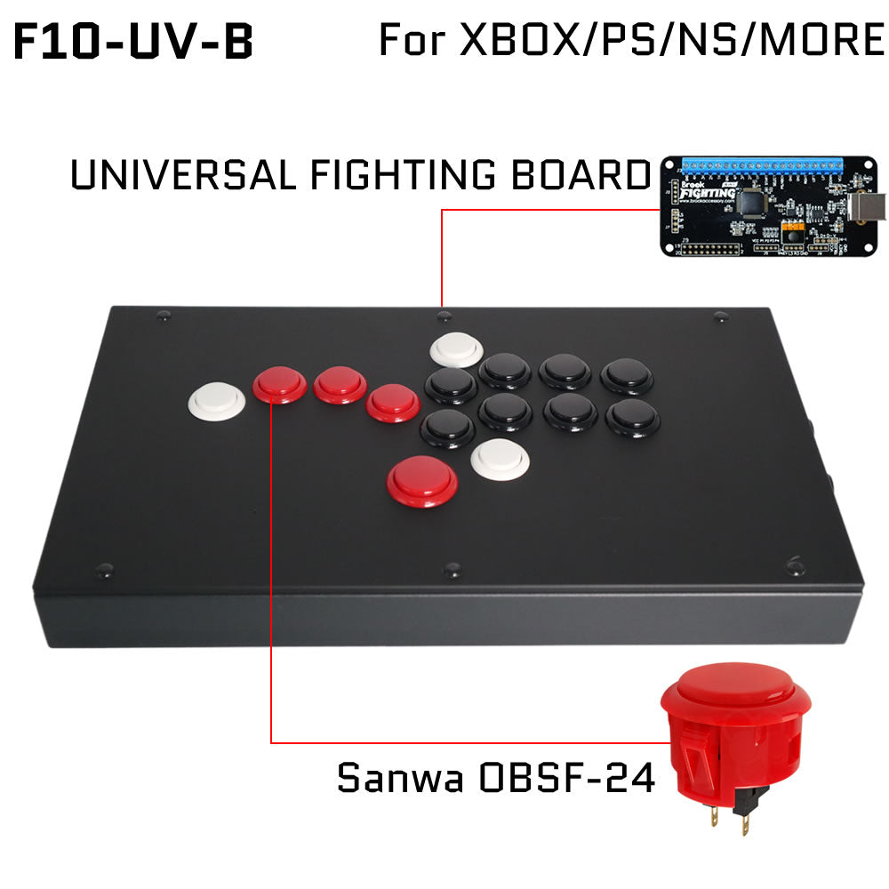 FightBox F10 All Button Leverless Arcade Game Controller for PC/PS/XBOX/SWITCH