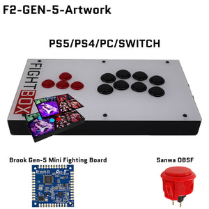 FightBox F-GEN-5 All Button Leverless Arcade Game Controller for