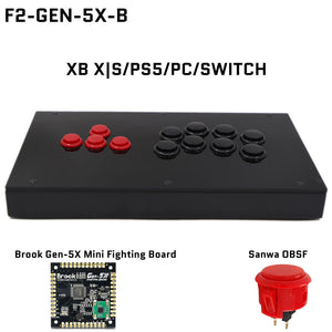 FightBox F-GEN-5X All Button Leverless Arcade Game Controller for Xbox Series X|S/PS5/Switch/PC