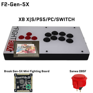 FightBox F-GEN-5X All Button Leverless Arcade Game Controller for Xbox Series X|S/PS5/Switch/PC
