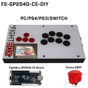 FightBox F2 All Button Leverless Arcade Game Controller for PC/PS