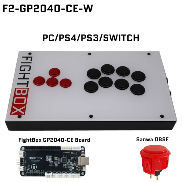 FightBox F2 All Button Leverless Arcade Game Controller for PC/PS