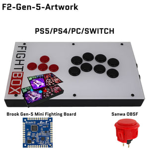 FightBox F2 All Button Leverless Arcade Game Controller for PC/PS