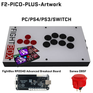 FightBox F2 All Button Leverless Arcade Game Controller for PC/PS