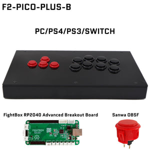 FightBox F-PICO-PLUS All Button Leverless Arcade Game Controller for PC/PS/SWITCH