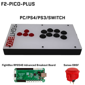 FightBox F-PICO-PLUS All Button Leverless Arcade Game Controller for PC/PS/SWITCH