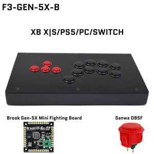 FightBox F-GEN-5X All Button Leverless Arcade Game Controller for Xbox Series X|S/PS5/Switch/PC