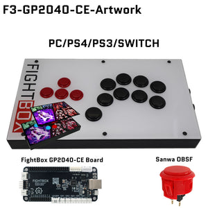 FightBox F3 All Button Leverless Arcade Game Controller for PC/PS