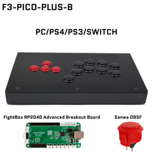 FightBox F-PICO-PLUS All Button Leverless Arcade Game Controller for PC/PS/SWITCH
