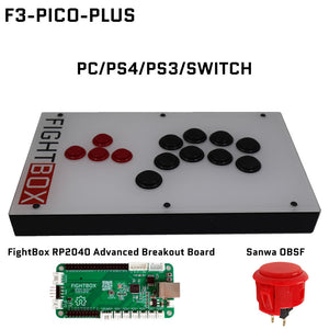 FightBox F-PICO-PLUS All Button Leverless Arcade Game Controller for PC/PS/SWITCH
