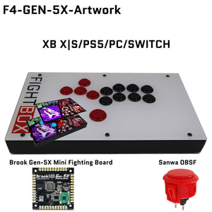 FightBox F-GEN-5X All Button Leverless Arcade Game Controller for Xbox Series X|S/PS5/Switch/PC