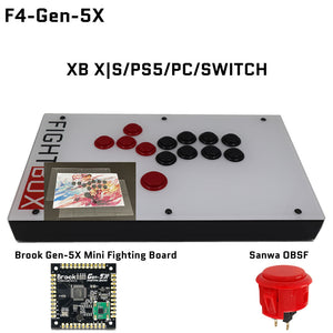 FightBox F-GEN-5X All Button Leverless Arcade Game Controller for Xbox Series X|S/PS5/Switch/PC