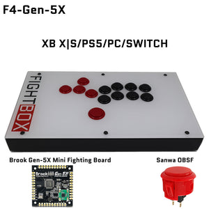 FightBox F-GEN-5X All Button Leverless Arcade Game Controller for Xbox Series X|S/PS5/Switch/PC