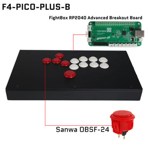 FightBox F-PICO-PLUS All Button Leverless Arcade Game Controller for PC/PS/SWITCH