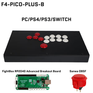 FightBox F-PICO-PLUS All Button Leverless Arcade Game Controller for PC/PS/SWITCH
