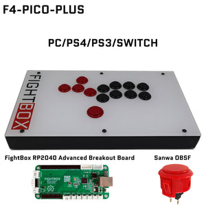 FightBox F-PICO-PLUS All Button Leverless Arcade Game Controller for PC/PS/SWITCH