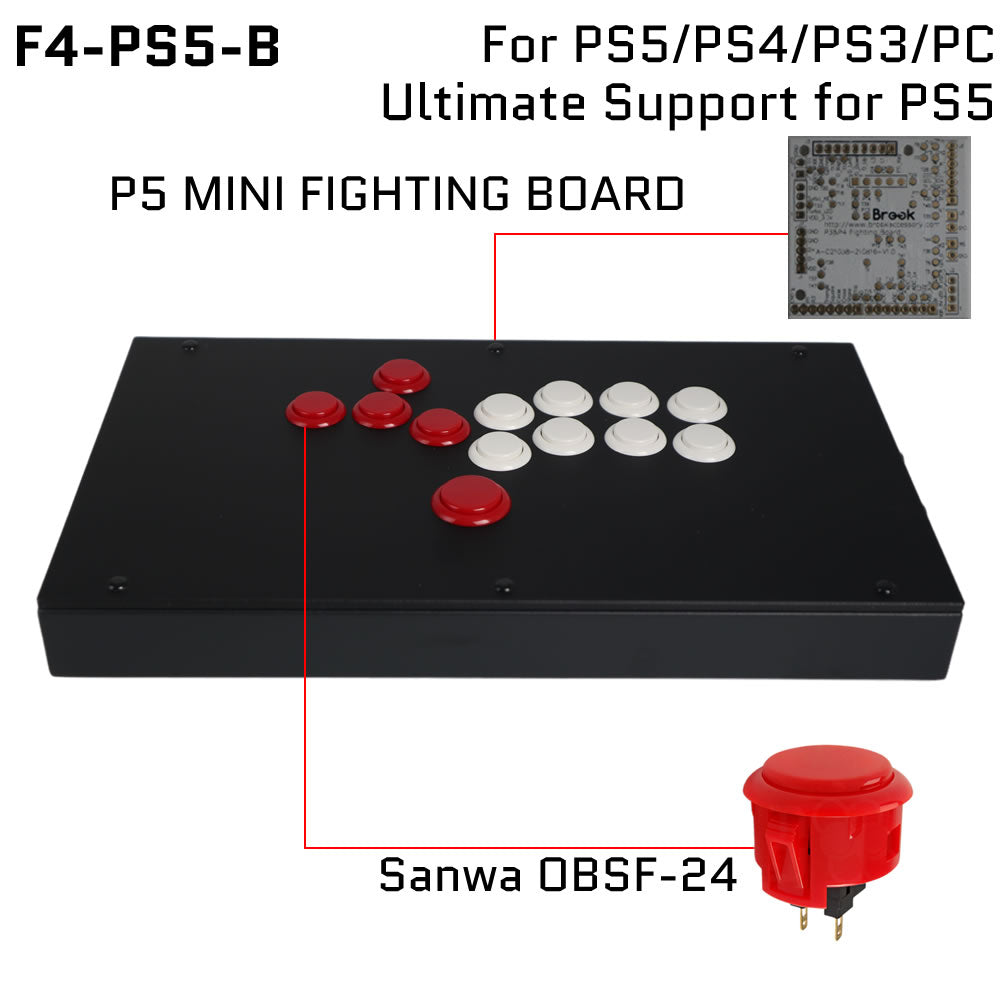 FightBox F4 All Button Leverless Arcade Game Controller for PC/PS/XBOX/SWITCH