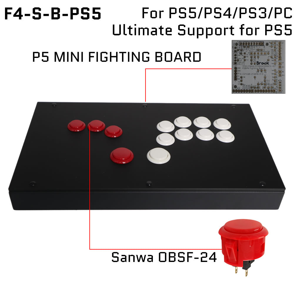 FightBox F4-S All Button Leverless Arcade Game Controller for PC/PS/XBOX/SWITCH