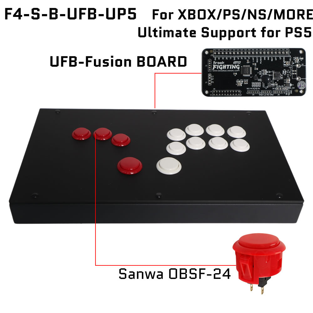 FightBox F4-S All Button Leverless Arcade Game Controller for PC/PS/XBOX/SWITCH