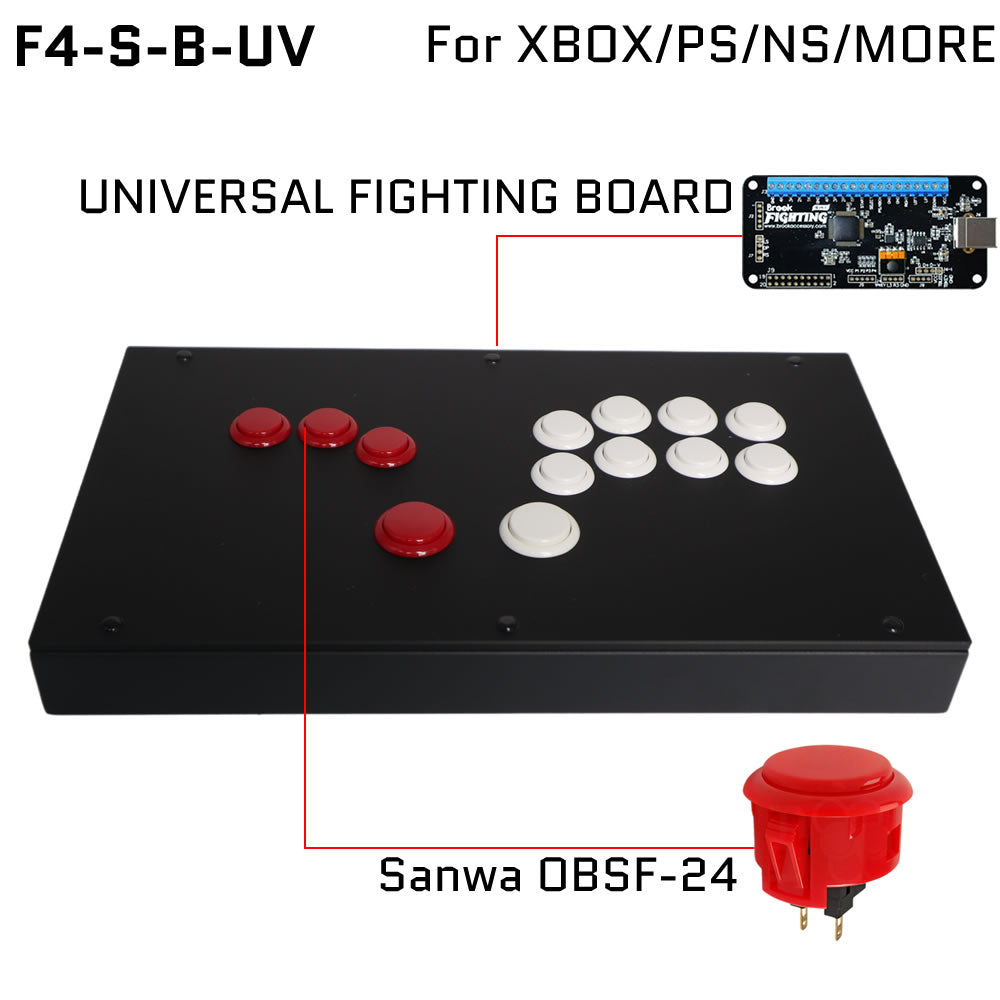 FightBox F4-S All Button Leverless Arcade Game Controller for PC/PS/XBOX/SWITCH