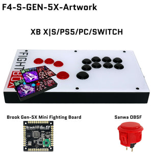 FightBox F-GEN-5X All Button Leverless Arcade Game Controller for Xbox Series X|S/PS5/Switch/PC