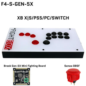 FightBox F-GEN-5X All Button Leverless Arcade Game Controller for Xbox Series X|S/PS5/Switch/PC