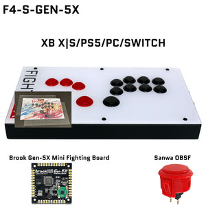 FightBox F-GEN-5X All Button Leverless Arcade Game Controller for Xbox Series X|S/PS5/Switch/PC