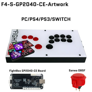 FightBox F4-S All Button Leverless Arcade Game Controller for PC
