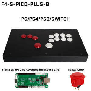 FightBox F-PICO-PLUS All Button Leverless Arcade Game Controller for PC/PS/SWITCH