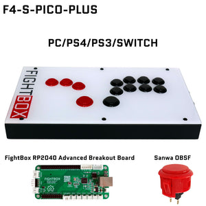 FightBox F-PICO-PLUS All Button Leverless Arcade Game Controller for PC/PS/SWITCH