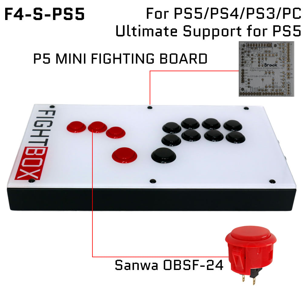 FightBox F4-S All Button Leverless Arcade Game Controller for PC/PS/XBOX/SWITCH