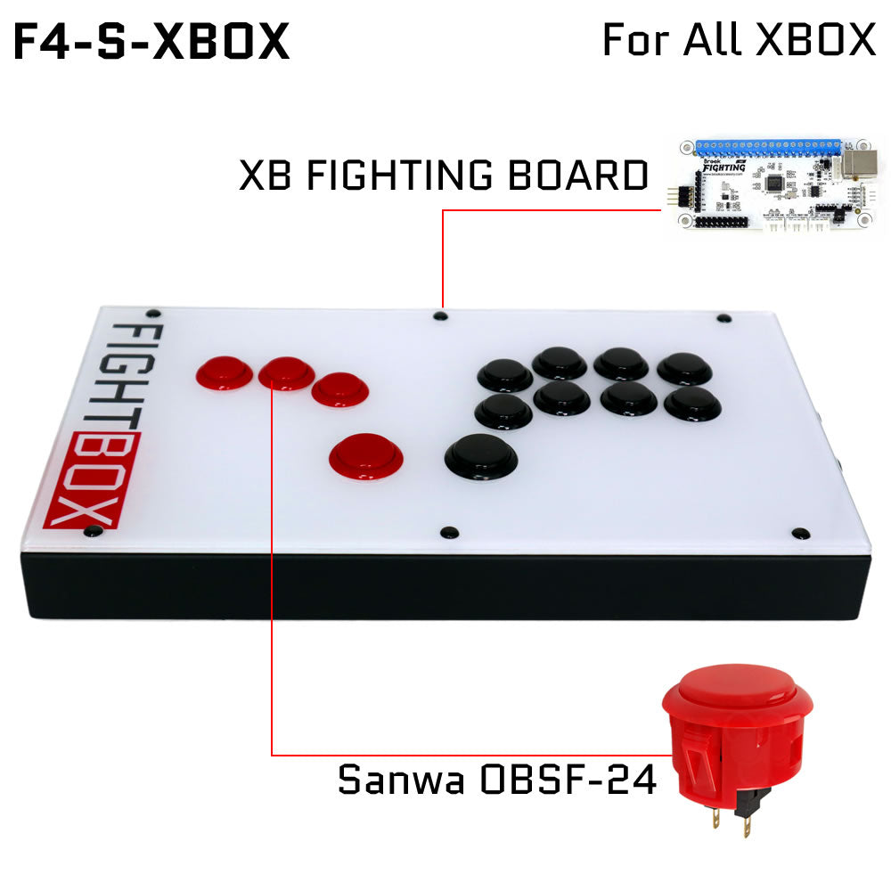 FightBox F4-S All Button Leverless Arcade Game Controller for PC/PS/XBOX/SWITCH