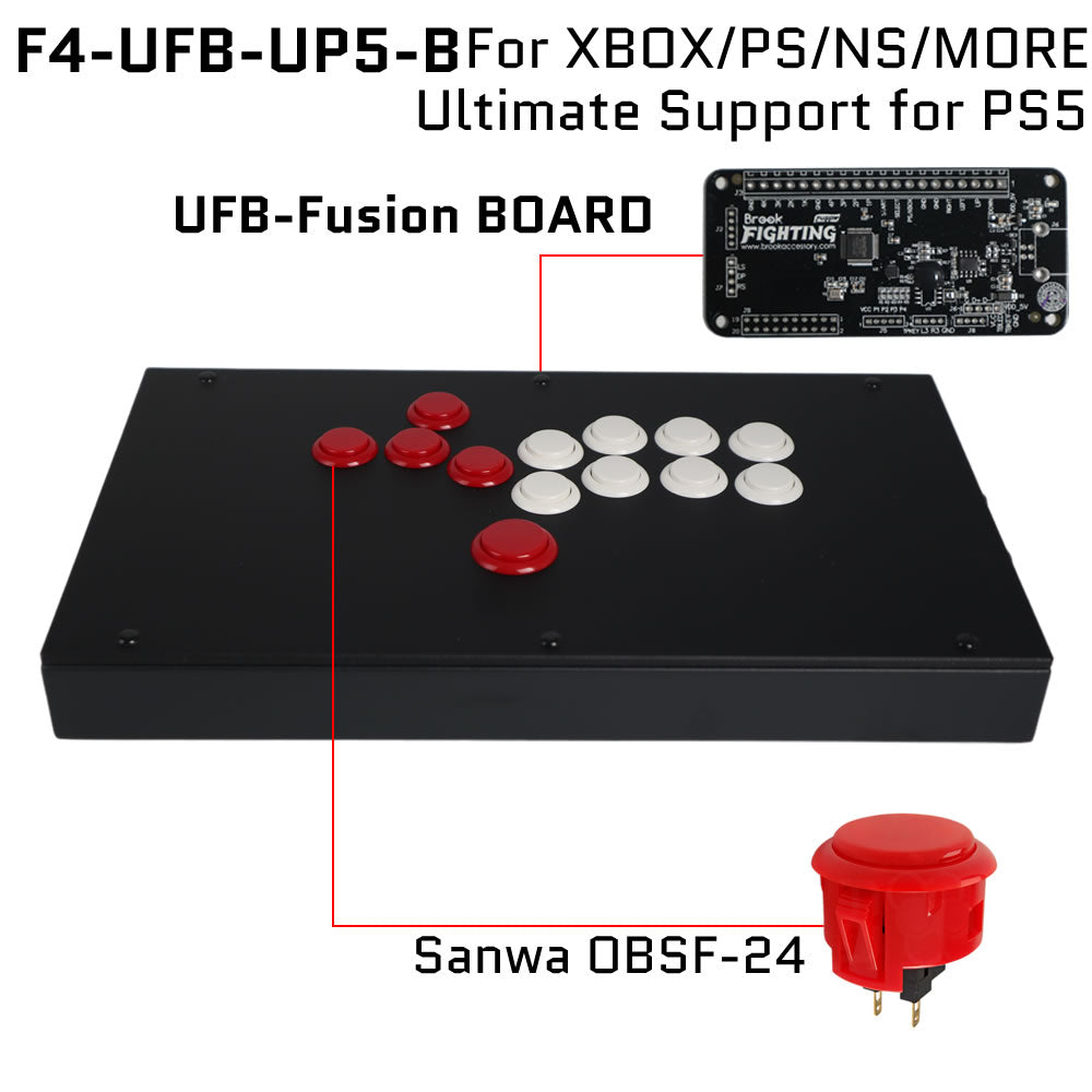 FightBox F4 All Button Leverless Arcade Game Controller for PC/PS/XBOX/SWITCH