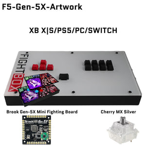 FightBox F-GEN-5X All Button Leverless Arcade Game Controller for Xbox Series X|S/PS5/Switch/PC
