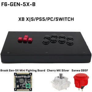 FightBox F-GEN-5X All Button Leverless Arcade Game Controller for Xbox Series X|S/PS5/Switch/PC
