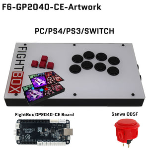 FightBox F6 Keyboard Button Leverless Arcade Game Controller for
