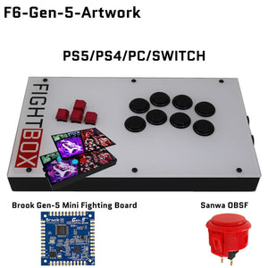 FightBox F6 Keyboard Button Leverless Arcade Game Controller for