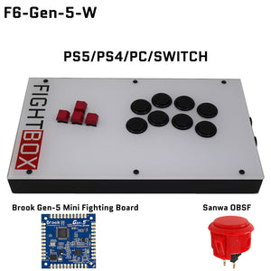 FightBox F6 Keyboard Button Leverless Arcade Game Controller for