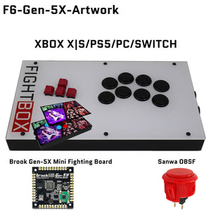 FightBox F6 Keyboard Button Leverless Arcade Game Controller for
