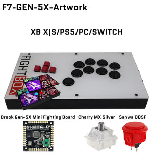 FightBox F-GEN-5X All Button Leverless Arcade Game Controller for Xbox Series X|S/PS5/Switch/PC