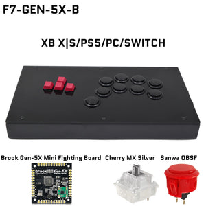 FightBox F-GEN-5X All Button Leverless Arcade Game Controller for Xbox Series X|S/PS5/Switch/PC