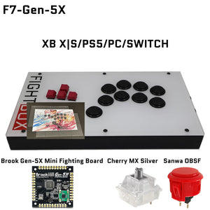 FightBox F-GEN-5X All Button Leverless Arcade Game Controller for Xbox Series X|S/PS5/Switch/PC