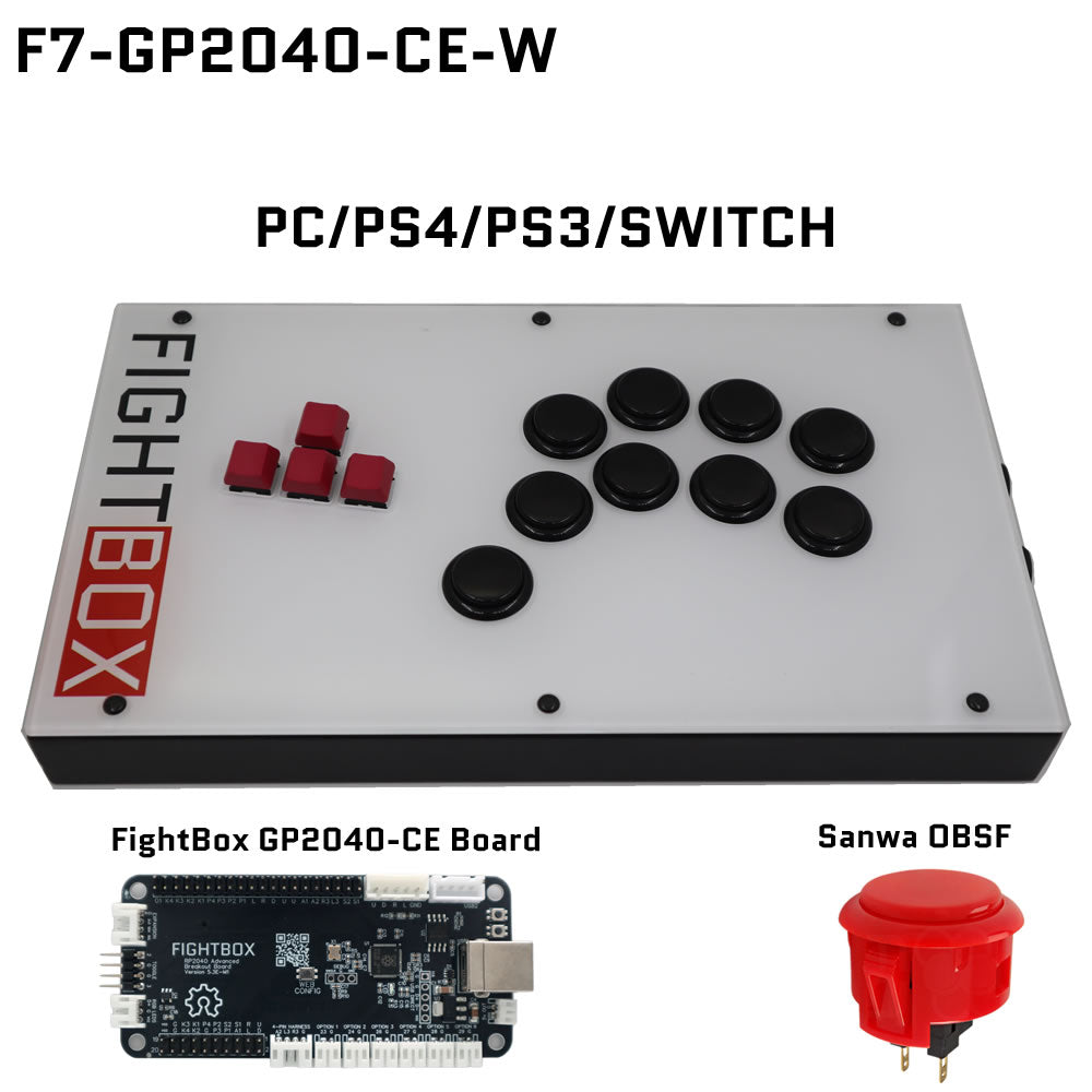 FightBox F7 Keyboard Button Leverless Arcade Game Controller for