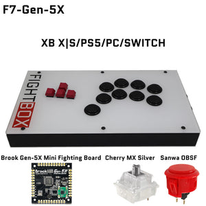 FightBox F-GEN-5X All Button Leverless Arcade Game Controller for Xbox Series X|S/PS5/Switch/PC