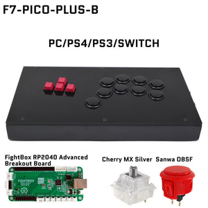 FightBox F-PICO-PLUS All Button Leverless Arcade Game Controller for PC/PS/SWITCH