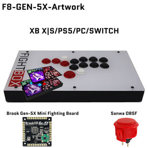 FightBox F-GEN-5X All Button Leverless Arcade Game Controller for Xbox Series X|S/PS5/Switch/PC