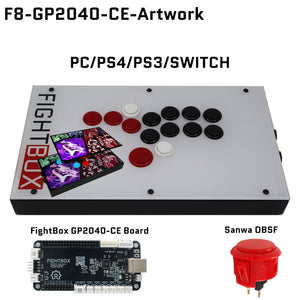 FightBox F8 All Button Leverless Arcade Game Controller for PC/PS