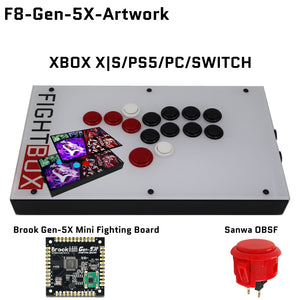 FightBox F8 All Button Leverless Arcade Game Controller for PC/PS